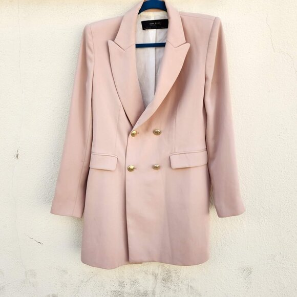 ZARA Pink Double Breasted Blazer Suit Dress - Picture 3 of 6